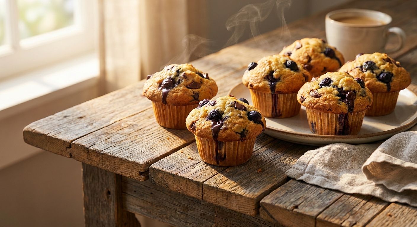 Ultimate Blueberry Chocolate Chip Muffins Recipe