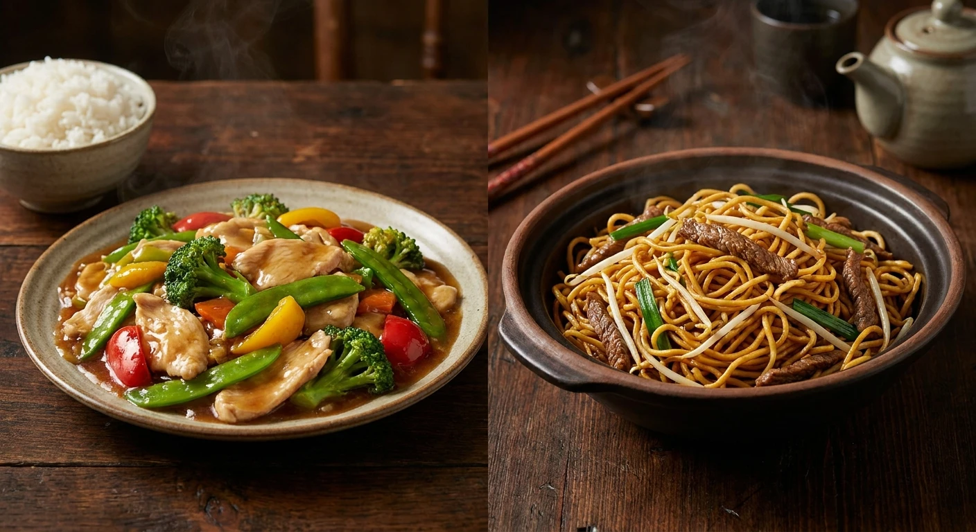 The Difference Between Chop Suey and Chow Mein